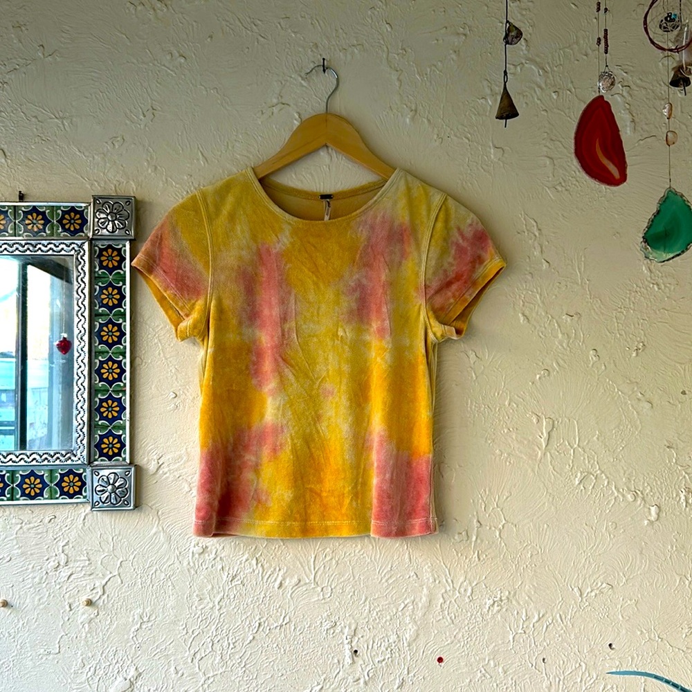 Free People Velvet Bright Eyes Tie-dye Top ✌️size Small